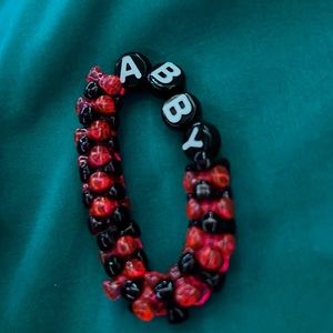 This is a an Abby’s  bracelet and it says the name Abby